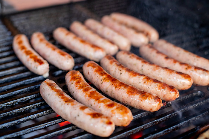 Sausages on BBQ