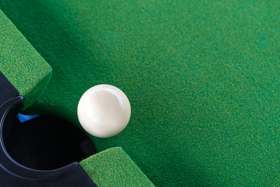 Snooker White Ball Near Pocket