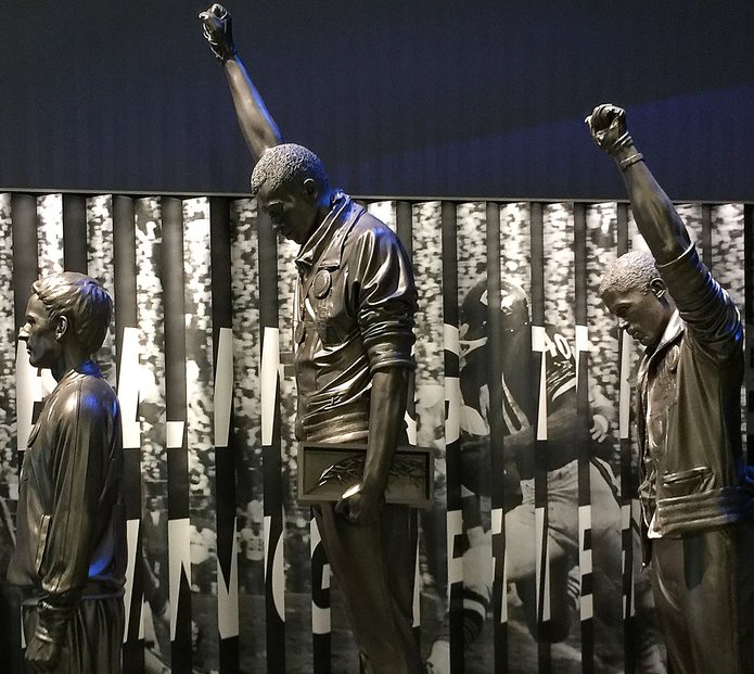 Statue of the Black Power Salute at the 1968 Olympic Games