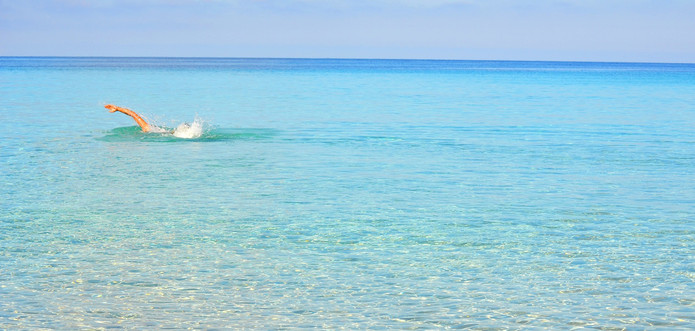 Swimming in the Ibiza Sea