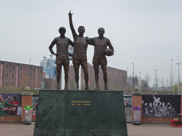 The United Trinity Statue at Old Trafford