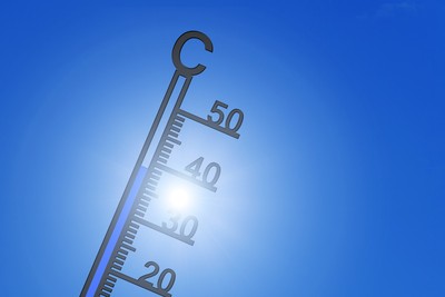 Thermometer Against Hot Sun