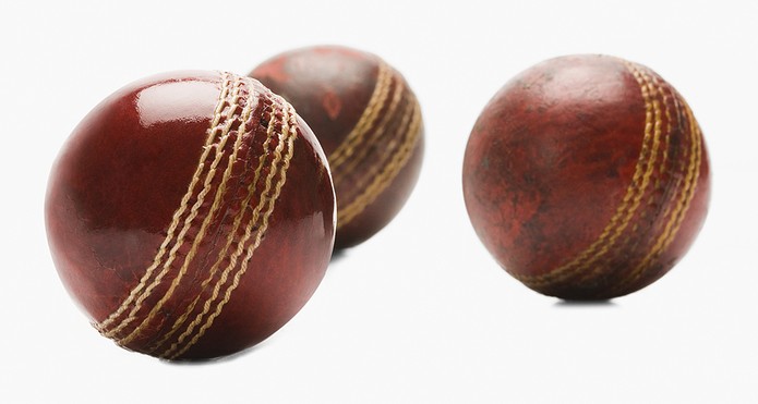 Three Red Cricket Balls