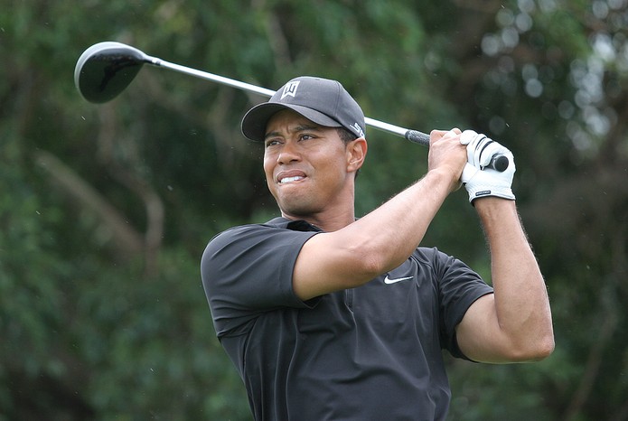 Tiger Woods Playing Shot