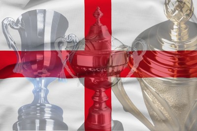 Trophies Against England Flag