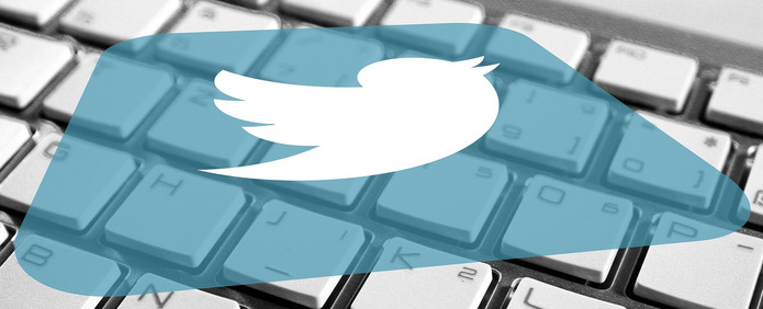Twitter Logo and Keyboard
