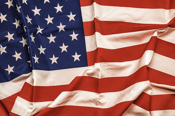 Bendera Vintage Creased USA