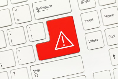 Warning Triangle Red Keyboard Button