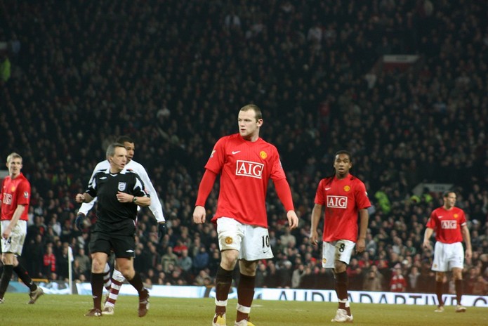 Wayne Rooney Playing for Manchester United