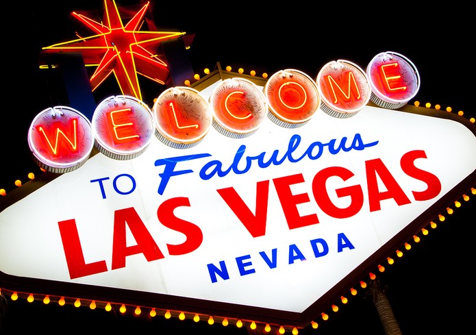 Welcome to Fabulous Las Vegas Sign at Night