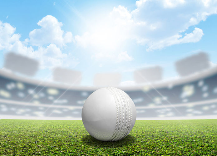 White Cricket Ball in Stadium