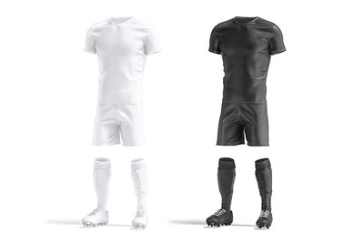 White and Black 3D Football Kits