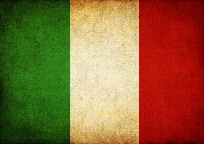 Worn Italian Flag
