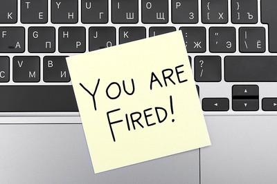 You Are Fired Message on Keyboard