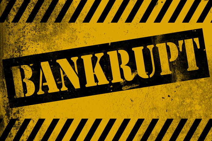 bankrupt sign