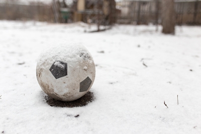 Football in Snow
