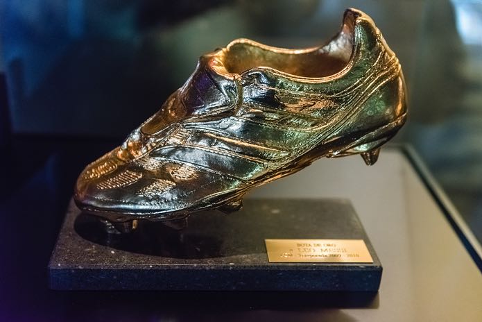 European Golden Shoe trophy won by Lionel Messi 